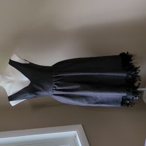 Alfred Sung little black feathered dress size 2
